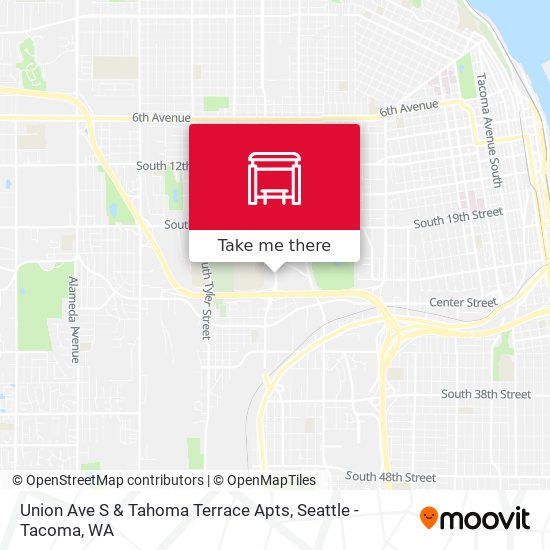 Union Ave S & Tahoma Terrace Apts map