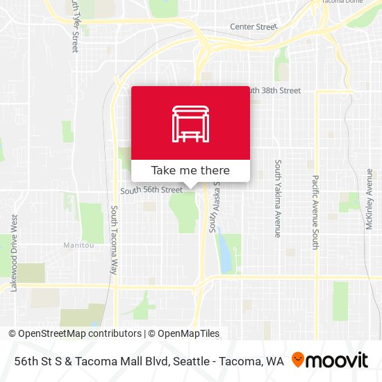 56th St S & Tacoma Mall Blvd map