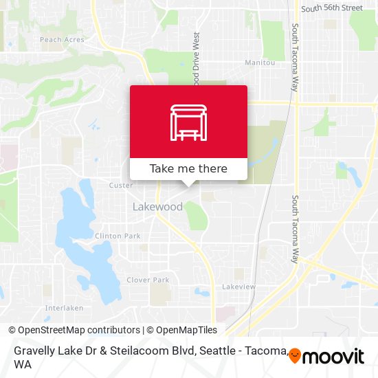 Gravelly Lake Dr & Steilacoom Blvd map
