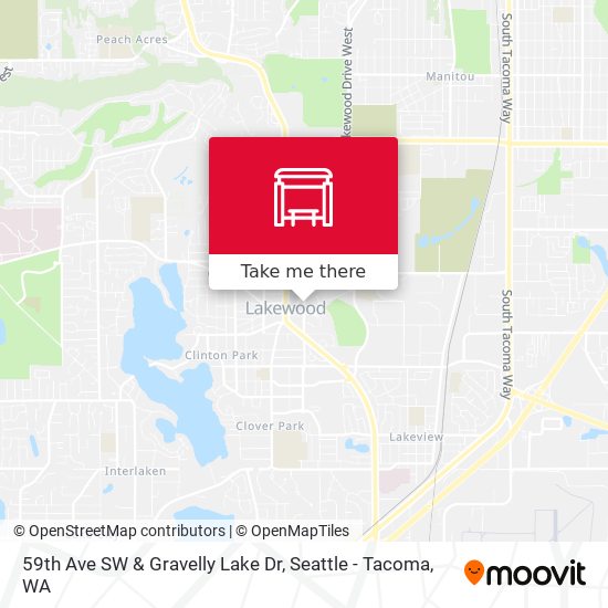 59th Ave SW & Gravelly Lake Dr map