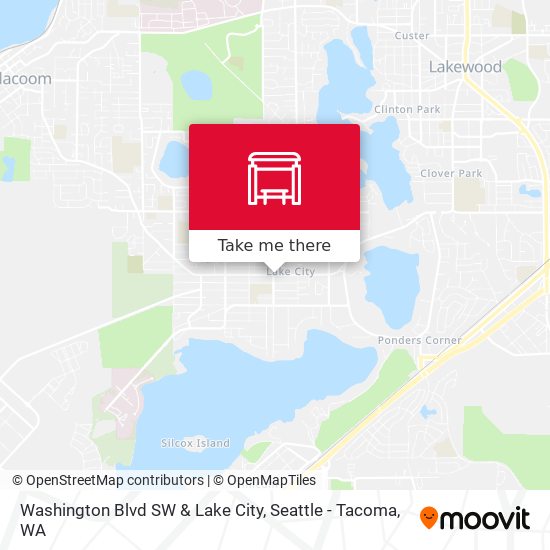 Washington Blvd SW & Lake City map