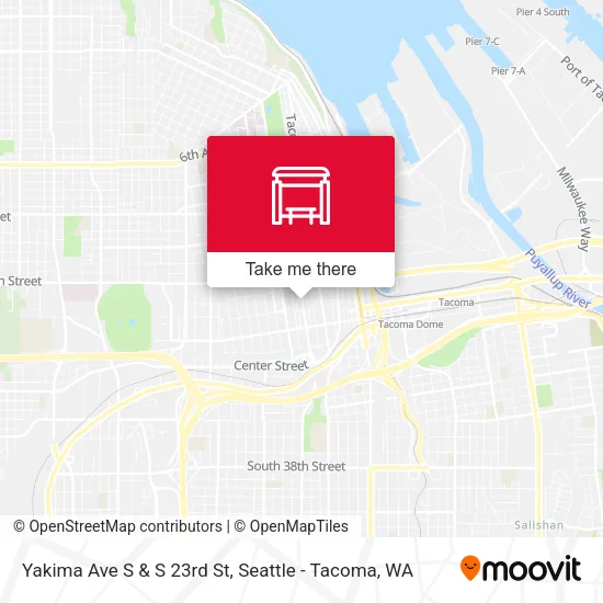 Yakima Ave S & S 23rd St map