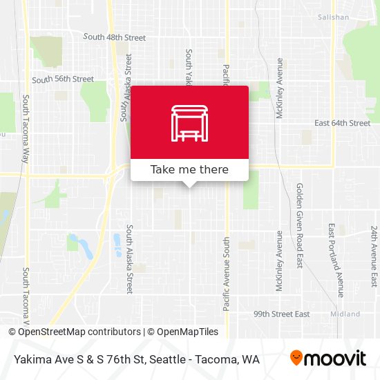 Mapa de Yakima Ave S & S 76th St