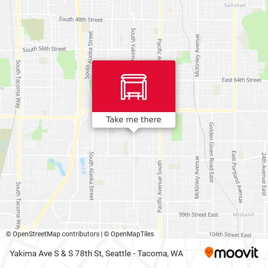 Mapa de Yakima Ave S & S 78th St