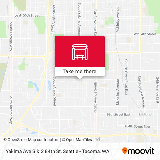 Mapa de Yakima Ave S & S 84th St