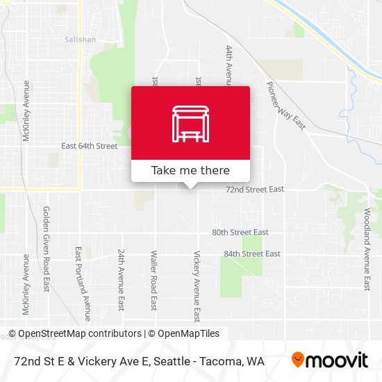 Mapa de 72nd St E & Vickery Ave E