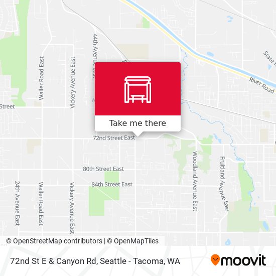 72nd St E & Canyon Rd map