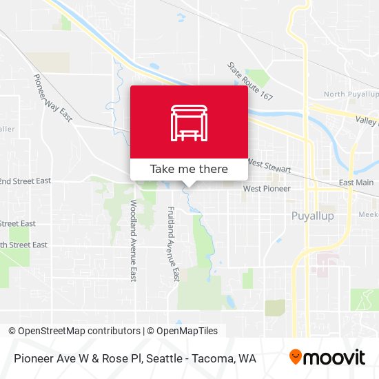 Pioneer Ave W & Rose Pl map