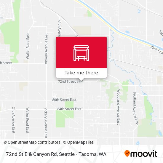 72nd St E & Canyon Rd map