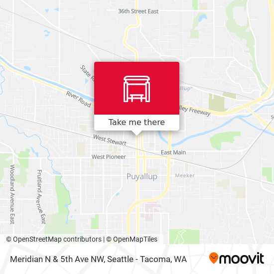 Meridian N & 5th Ave NW map
