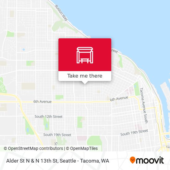 Mapa de Alder St N & N 13th St