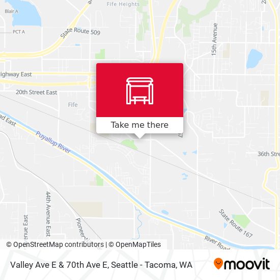 Mapa de Valley Ave E & 70th Ave E