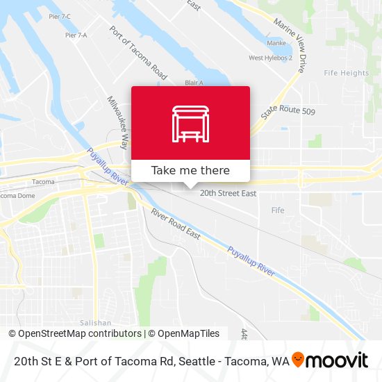 20th St E & Port of Tacoma Rd map