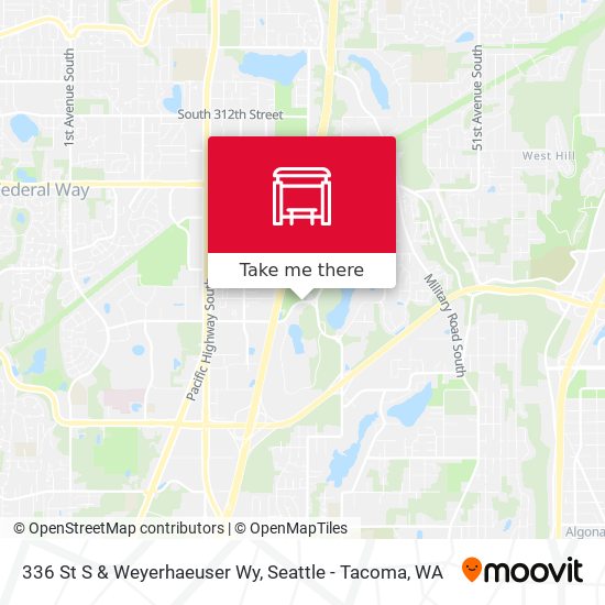 336 St S & Weyerhaeuser Wy map