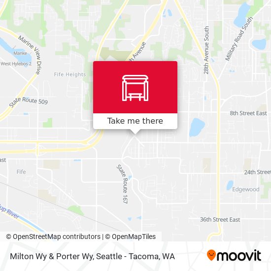 Milton Wy & Porter Wy map