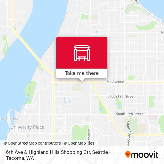 6th Ave & Highland Hills Shopping Ctr map