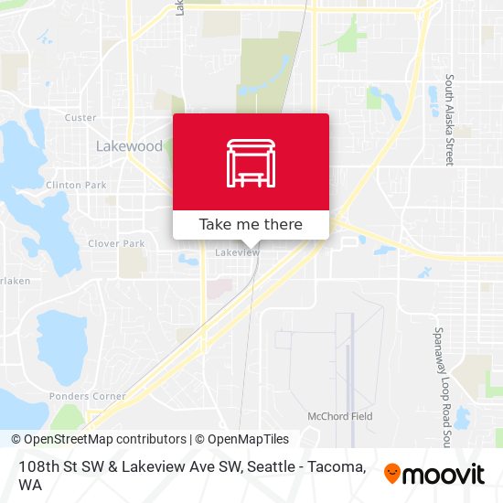 108th St SW & Lakeview Ave SW map