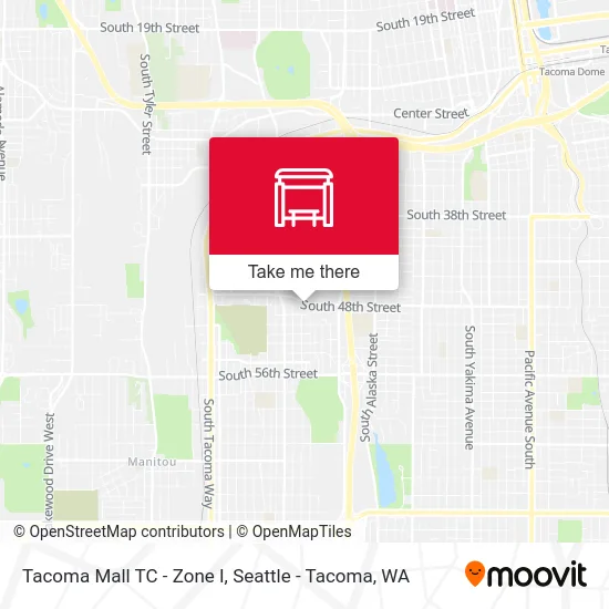 Mapa de Tacoma Mall TC - Zone I