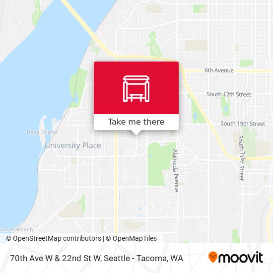 Mapa de 70th Ave W & 22nd St W