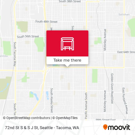 Mapa de 72nd St S & S J St