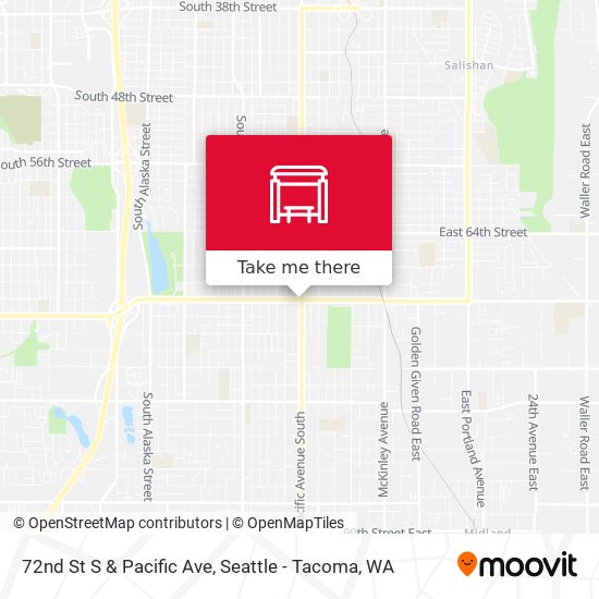 72nd St S & Pacific Ave map