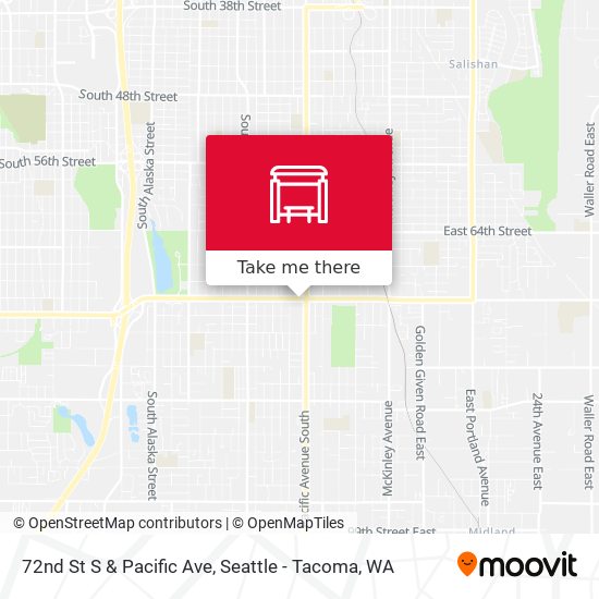 72nd St S & Pacific Ave map