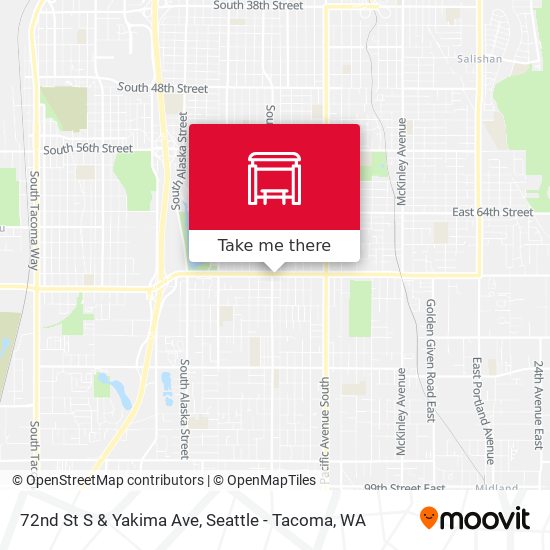 72nd St S & Yakima Ave map