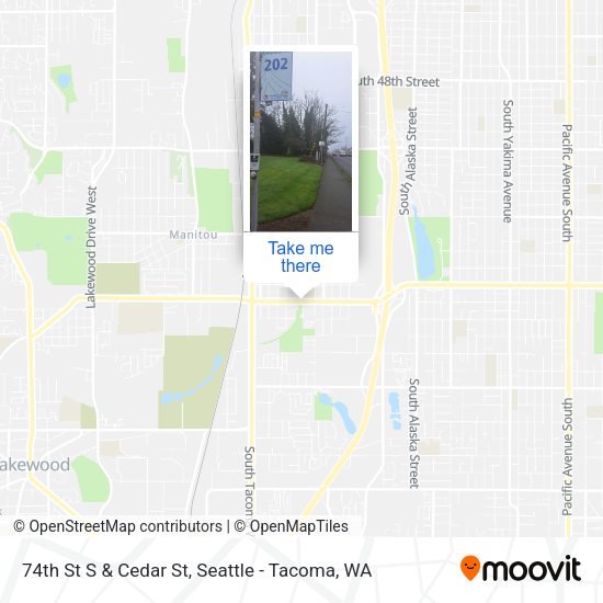 Mapa de 74th St S & Cedar St