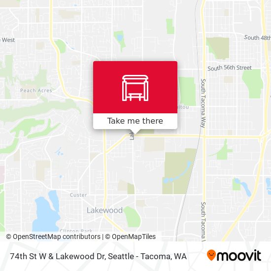 Mapa de 74th St W & Lakewood Dr