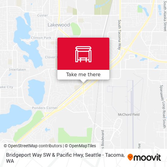 Bridgeport Way SW & Pacific Hwy map