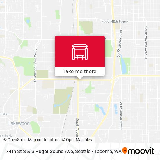 74th St S & S Puget Sound Ave map