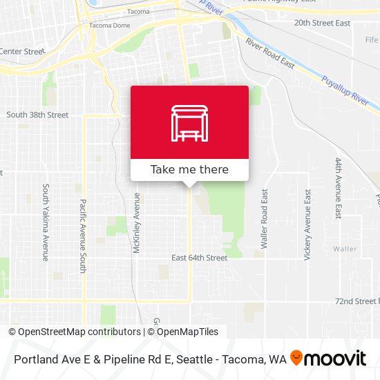 Portland Ave E & Pipeline Rd E map