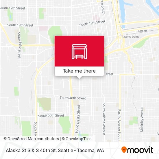 Alaska St S & S 40th St map