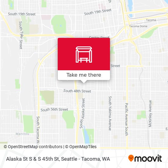 Alaska St S & S 45th St map
