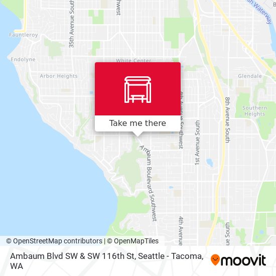 Ambaum Blvd SW & SW 116th St map