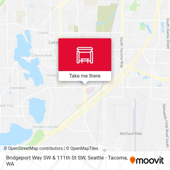 Bridgeport Way SW & 111th St SW map