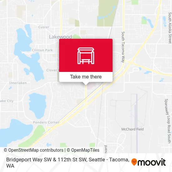 Bridgeport Way SW & 112th St SW map