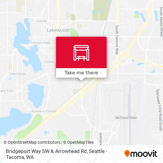 Bridgeport Way SW & Arrowhead Rd map