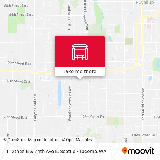 112th St E & 74th Ave E map