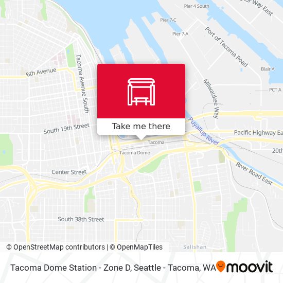 Tacoma Dome Station - Zone D map