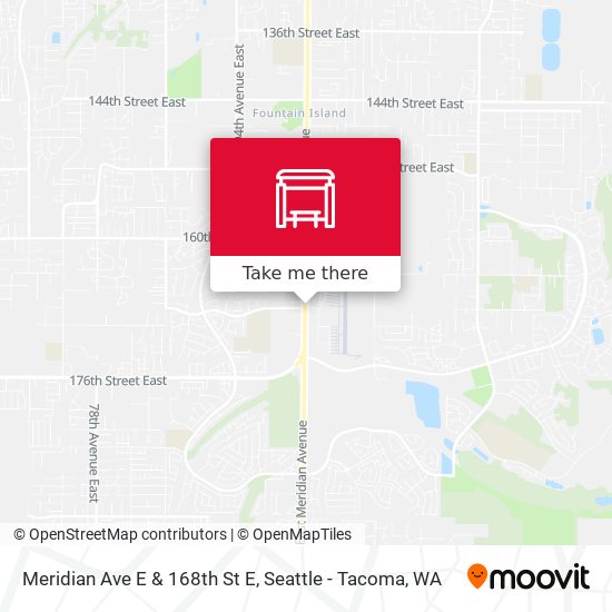 Meridian Ave E & 168th St E map