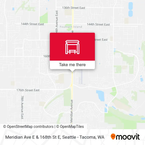 Mapa de Meridian Ave E & 168th St E