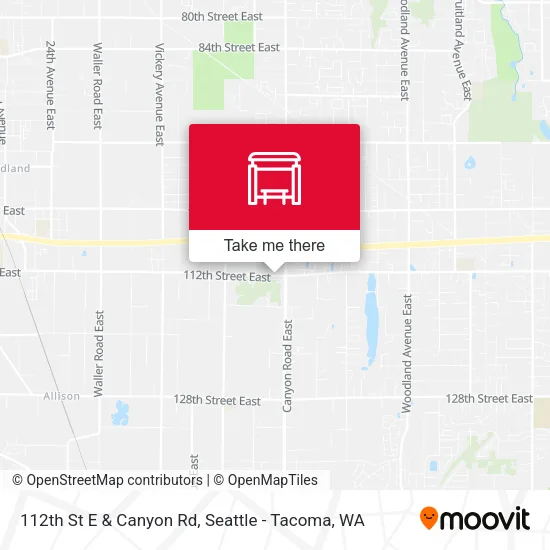 112th St E & Canyon Rd map