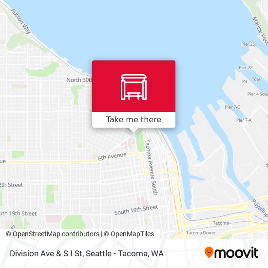 Division Ave & S I St map