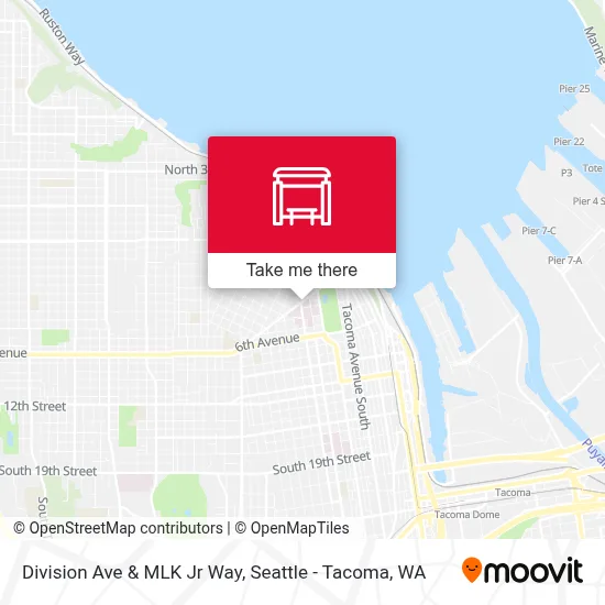 Division Ave & MLK Jr Way map