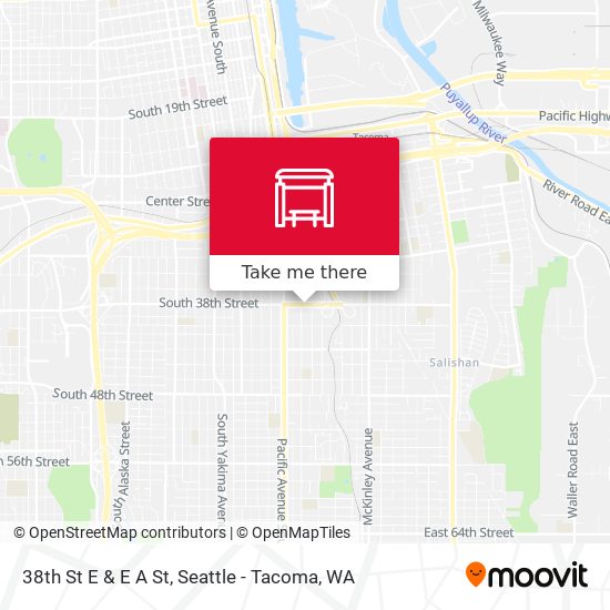 38th St E & E A St map