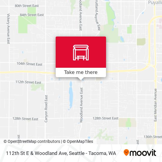 112th St E & Woodland Ave map