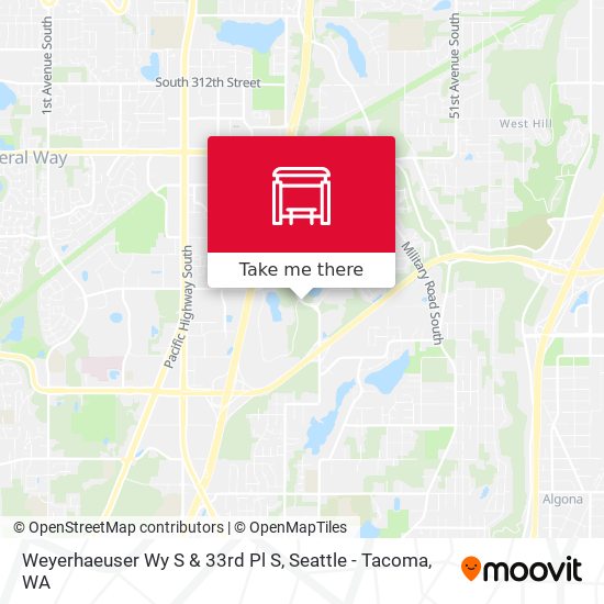 Weyerhaeuser Wy S & 33rd Pl S map