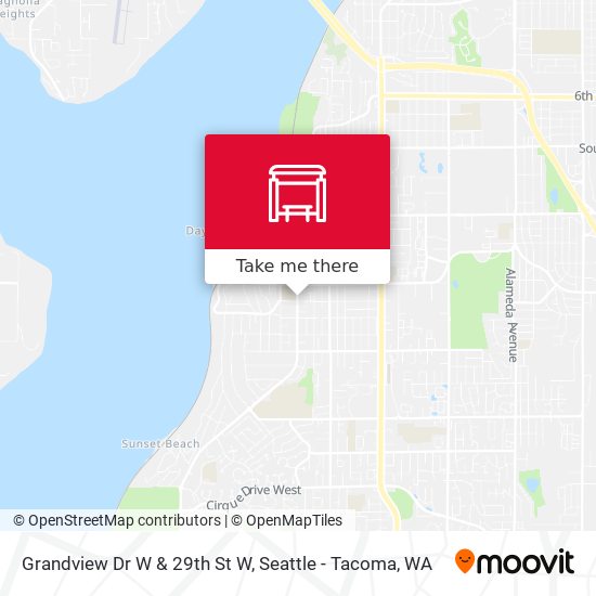Grandview Dr W & 29th St W map