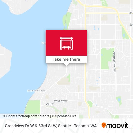Grandview Dr W & 33rd St W map